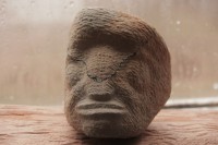 Originálna kamenná socha,Zeolit Tvár - kamenná soška